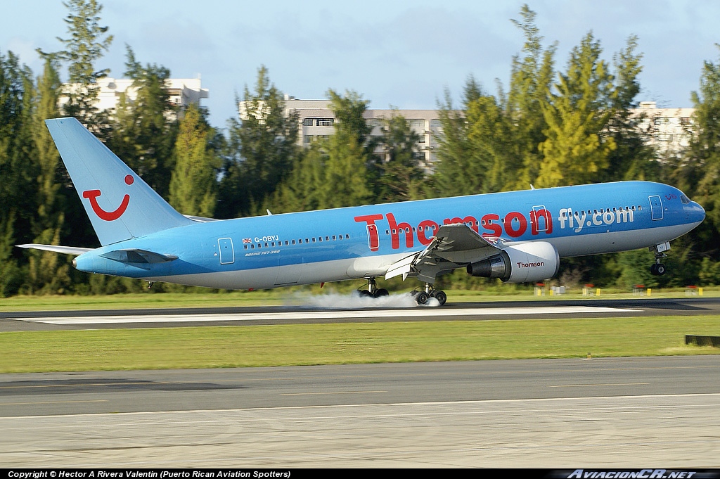 G-OBYJ - Boeing 767-304/ER - Thomsonfly (Britannia Airways)