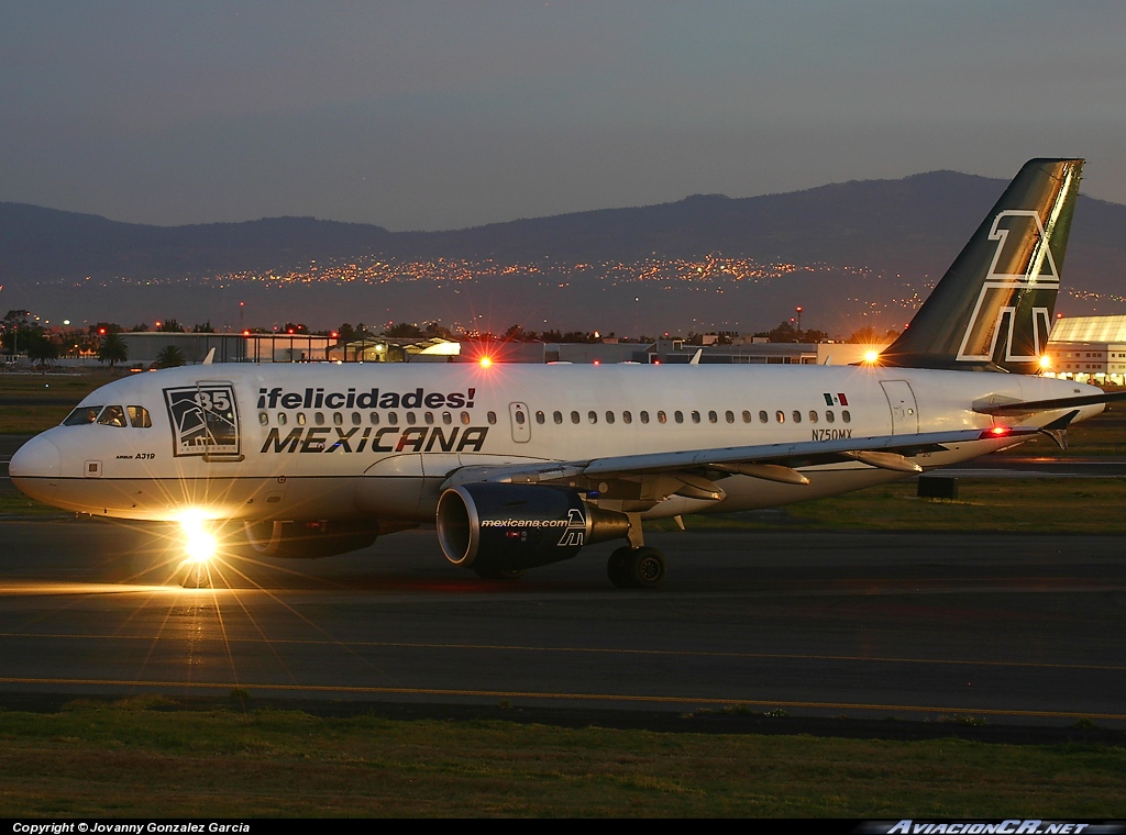 N750MX - Airbus A319-100 - Mexicana