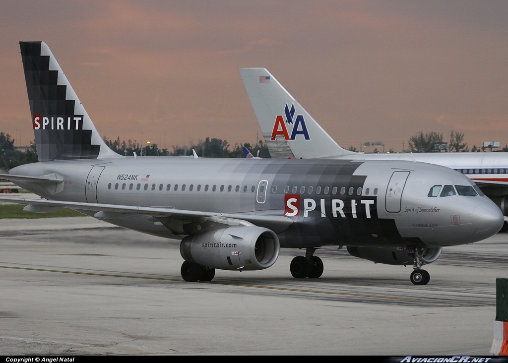 N524NK - Airbus A319-132 - Spirit