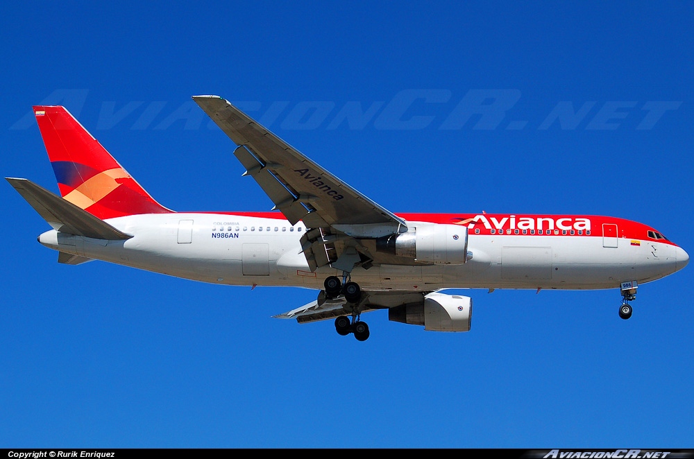 N986AN - Boeing 767-259/ER - Avianca Colombia