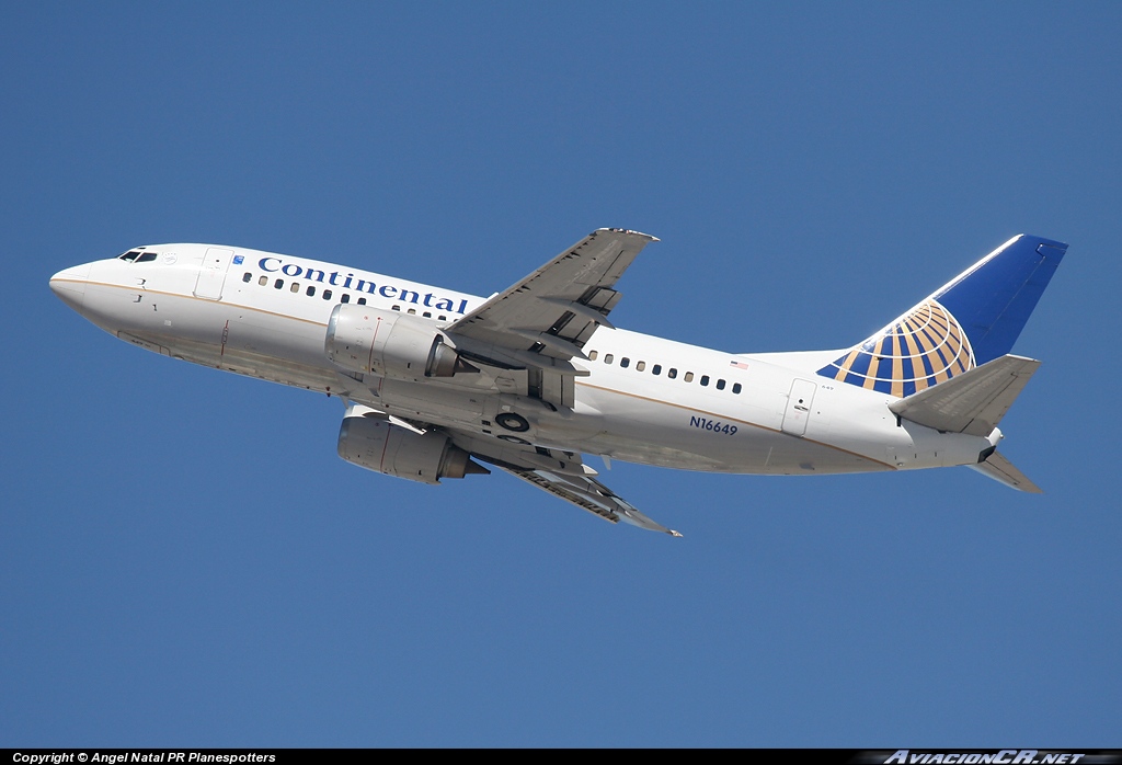 N16649 - Boeing 737-524 - Continental Airlines