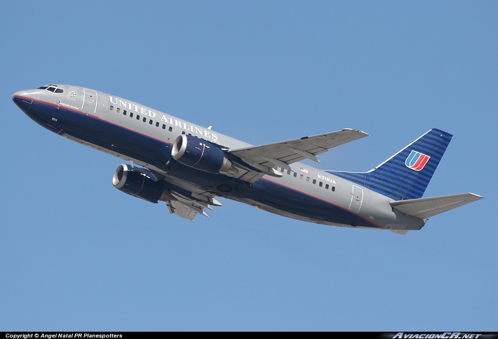 N314UA - Boeing 737-322 - United Airlines