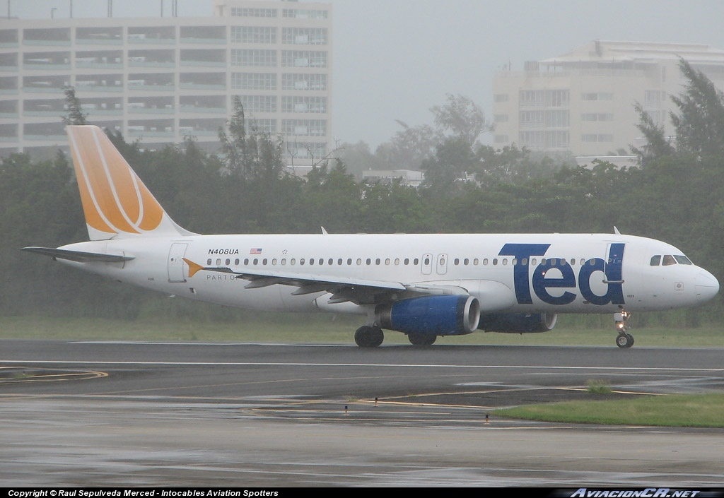 N408UA - Airbus A319-232 - TED