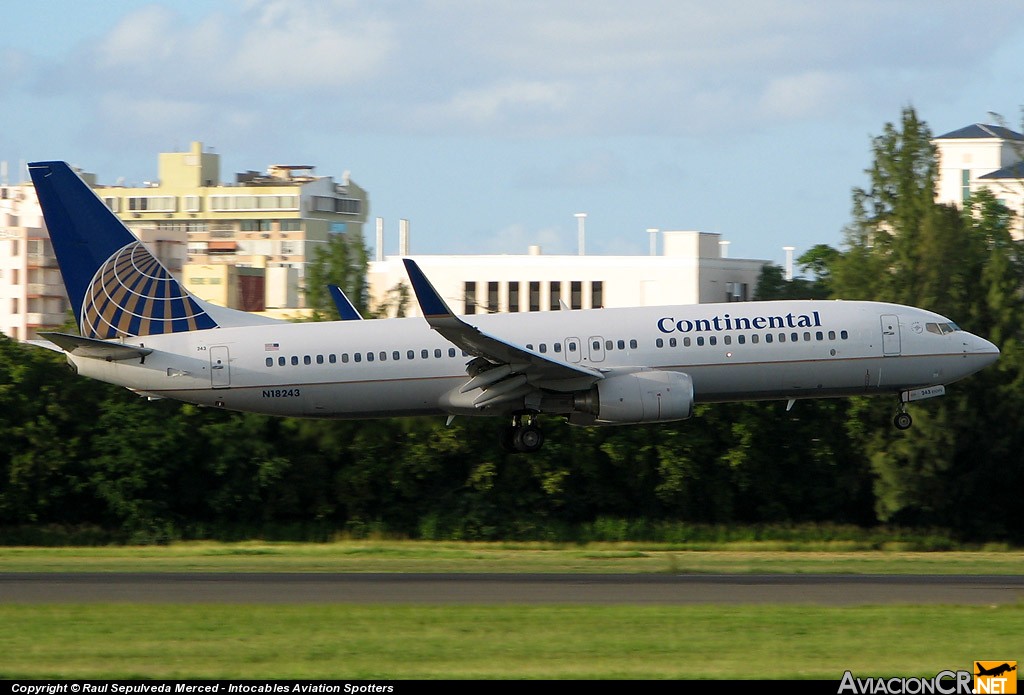 N18243 - Boeing 737-824 - Continental Airlines