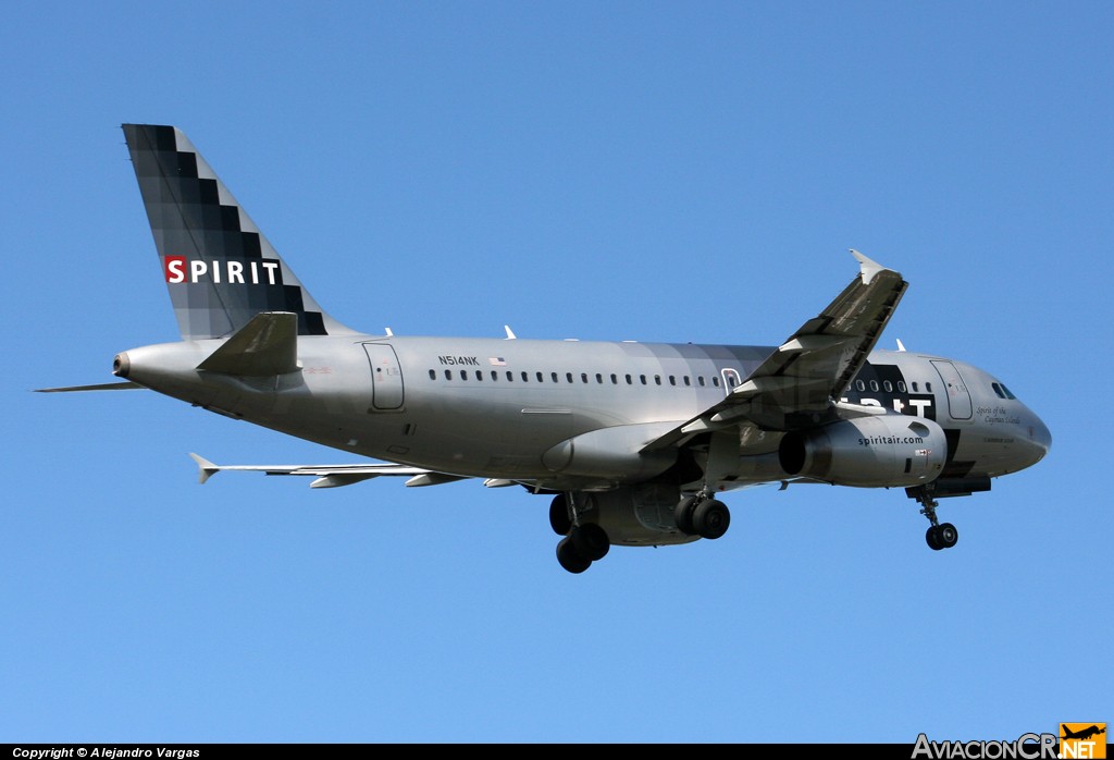 N514NK - Airbus A319-132 - Spirit