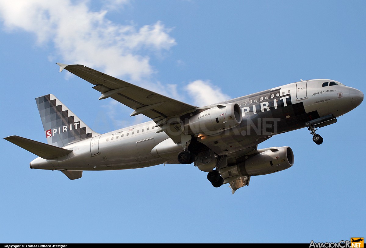 N511NK - Airbus A319-132 - Spirit Airlines