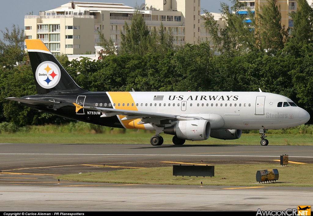N733UW - Airbus A319-112 - US Airways