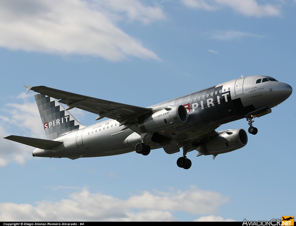 N514NK - Airbus A319-132 - Spirit