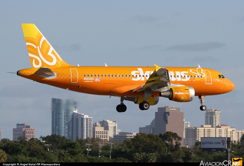 N553SX - Airbus A319-112 - Skybus Airlines