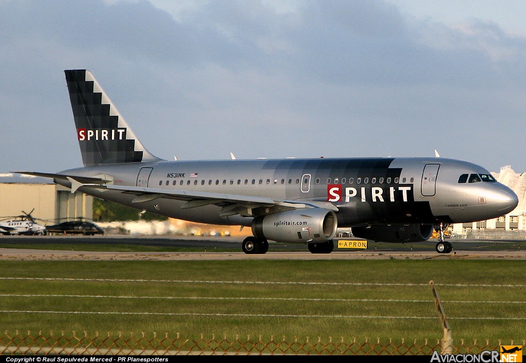 N531NK - Airbus A319-132 - Spirit Airlines