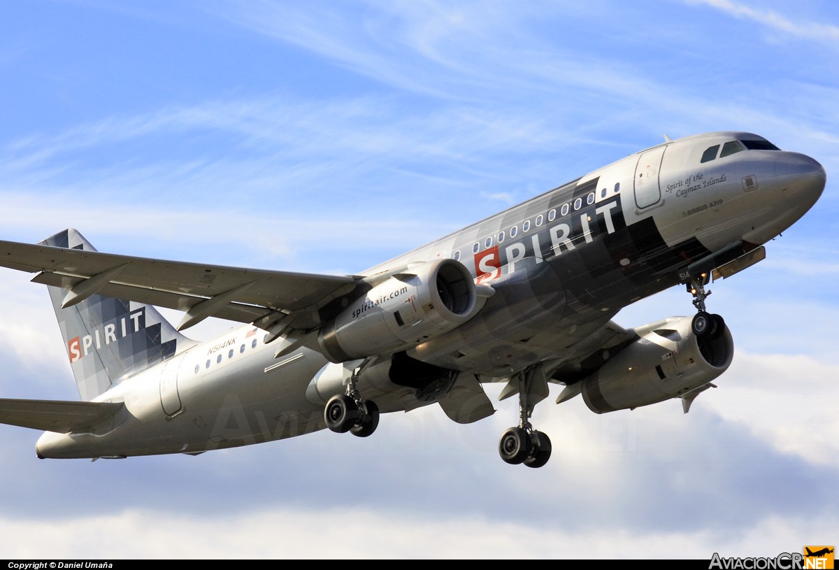 N514NK - Airbus A319-132 - Spirit
