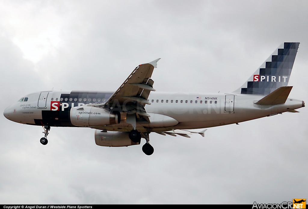 N514NK - Airbus A319-132 - Spirit