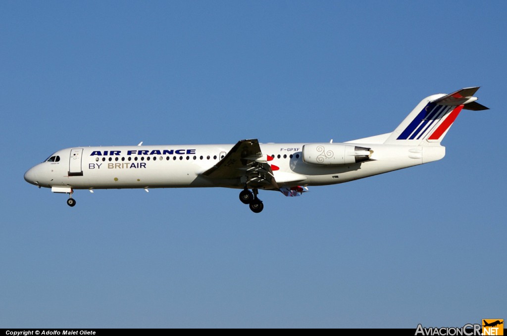 F-GPXF - FOKKER 100 (F28-0-100) - AIR FRANCE BY BRITAIR