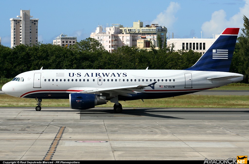 N715UW - Airbus A319-112 - US Airways