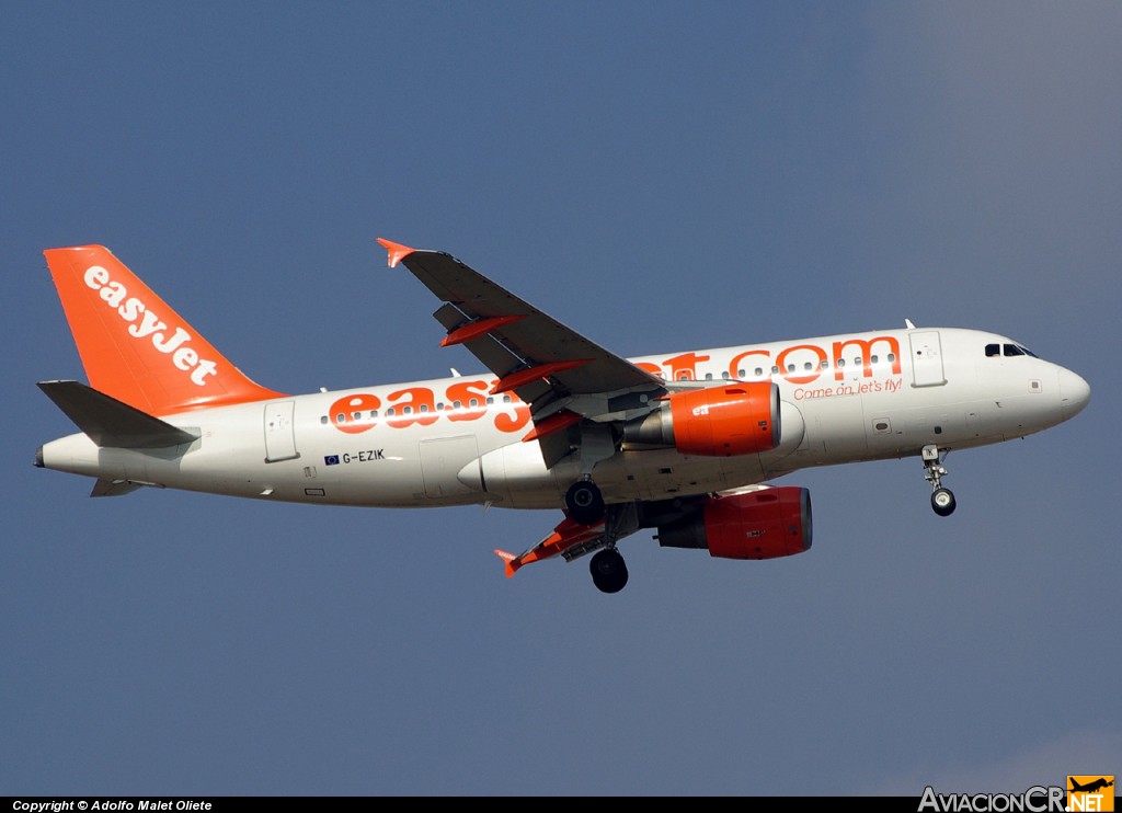 G-EZIK - Airbus A319-111 - EasyJet Airlines