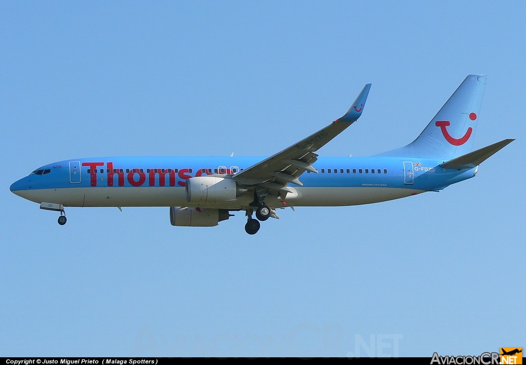 G-FDZD - Boeing 737-8K5 - Thomsonfly (Britannia Airways)