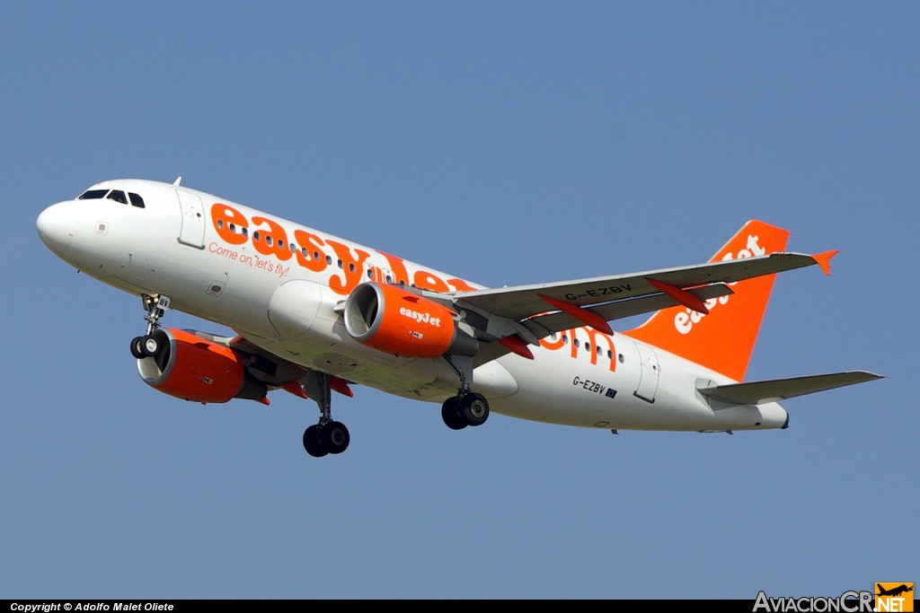 G-EZBV - Airbus A319-111 - EasyJet Airlines