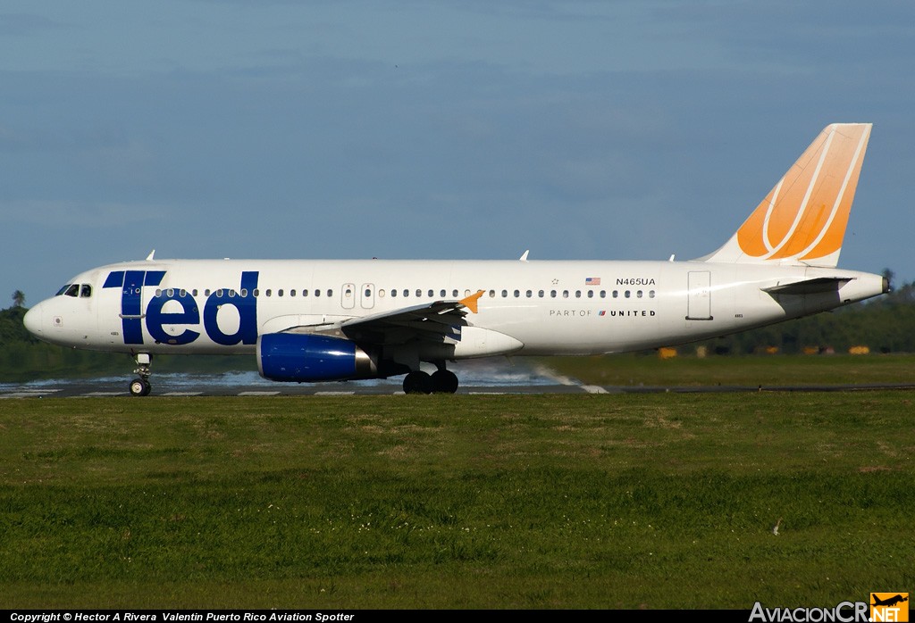 N465UA - Airbus A320-232 - TED
