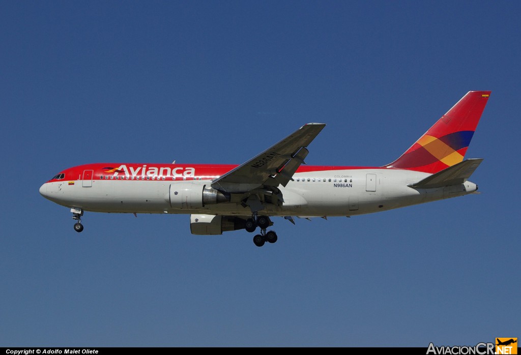 N986AN - Boeing 767-259/ER - Avianca Colombia