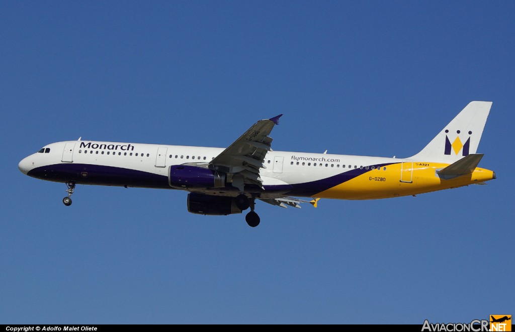 G-OZBO - Airbus A321-231 - Monarch Airlines