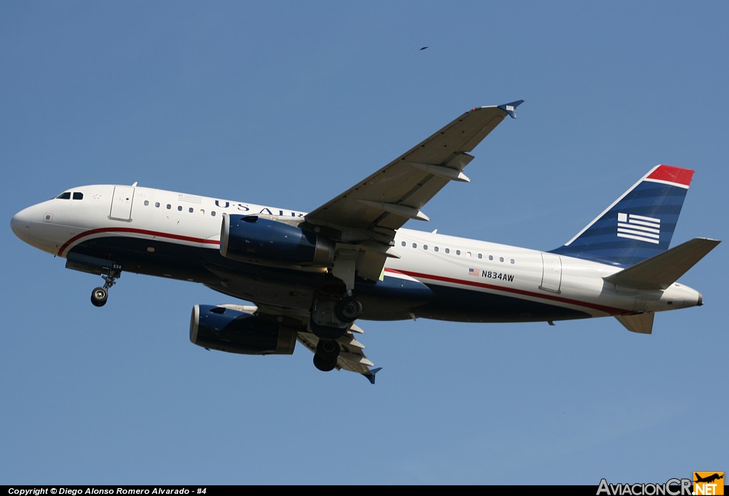 N834AW - Airbus A319-132 - America West