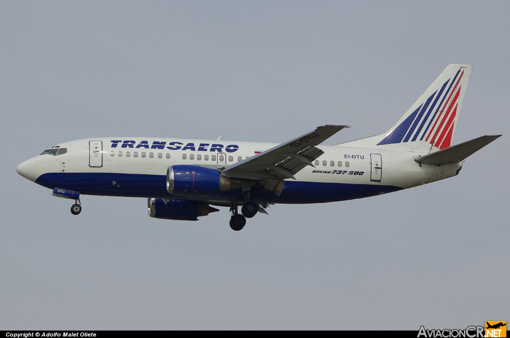 EI-DTU - Boeing 737-500 (Genérico) - Transaero Airlines