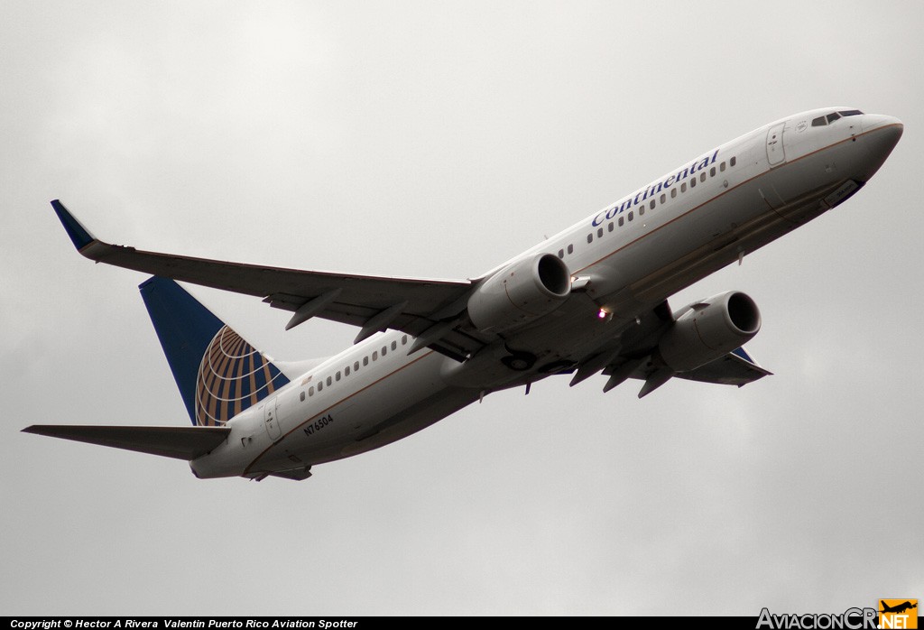 N76504 - Boeing 737-824 - Continental Airlines