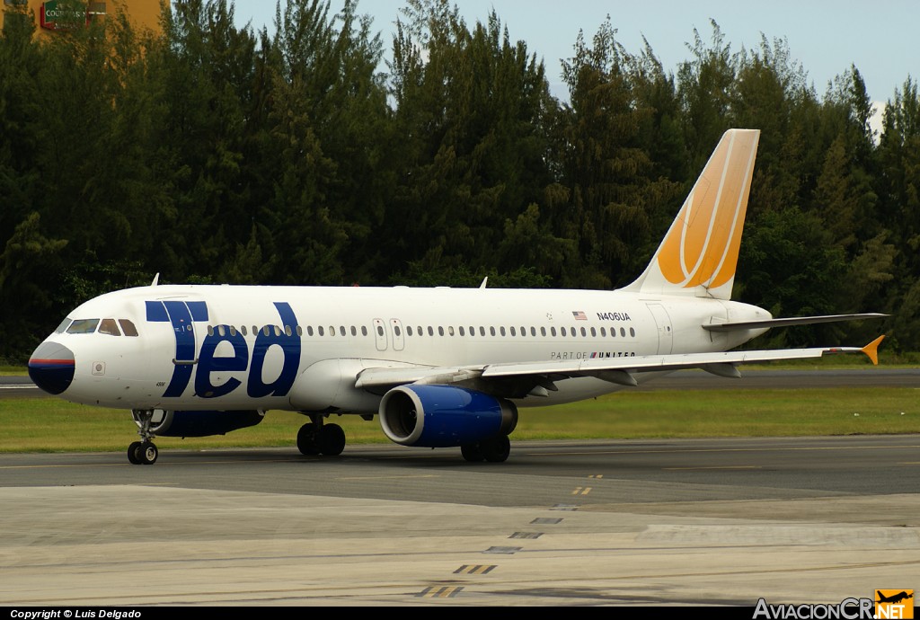N406UA - Airbus A320-232 - TED