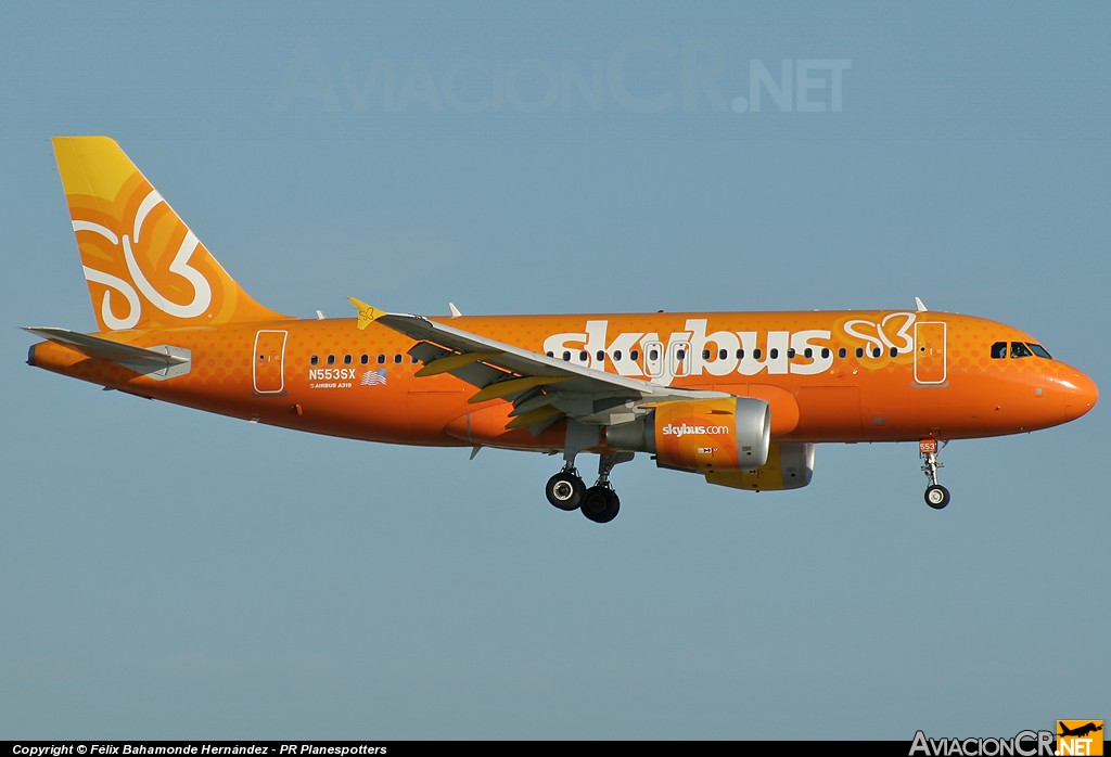 N553SX - Airbus A319-112 - Skybus Airlines