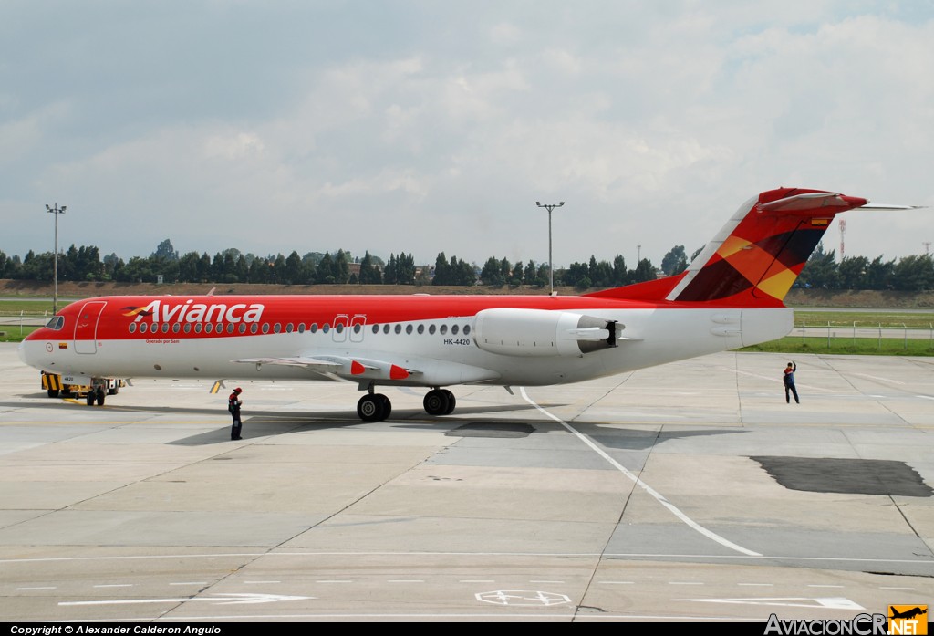 HK-4420 - Fokker 100 - Avianca Colombia