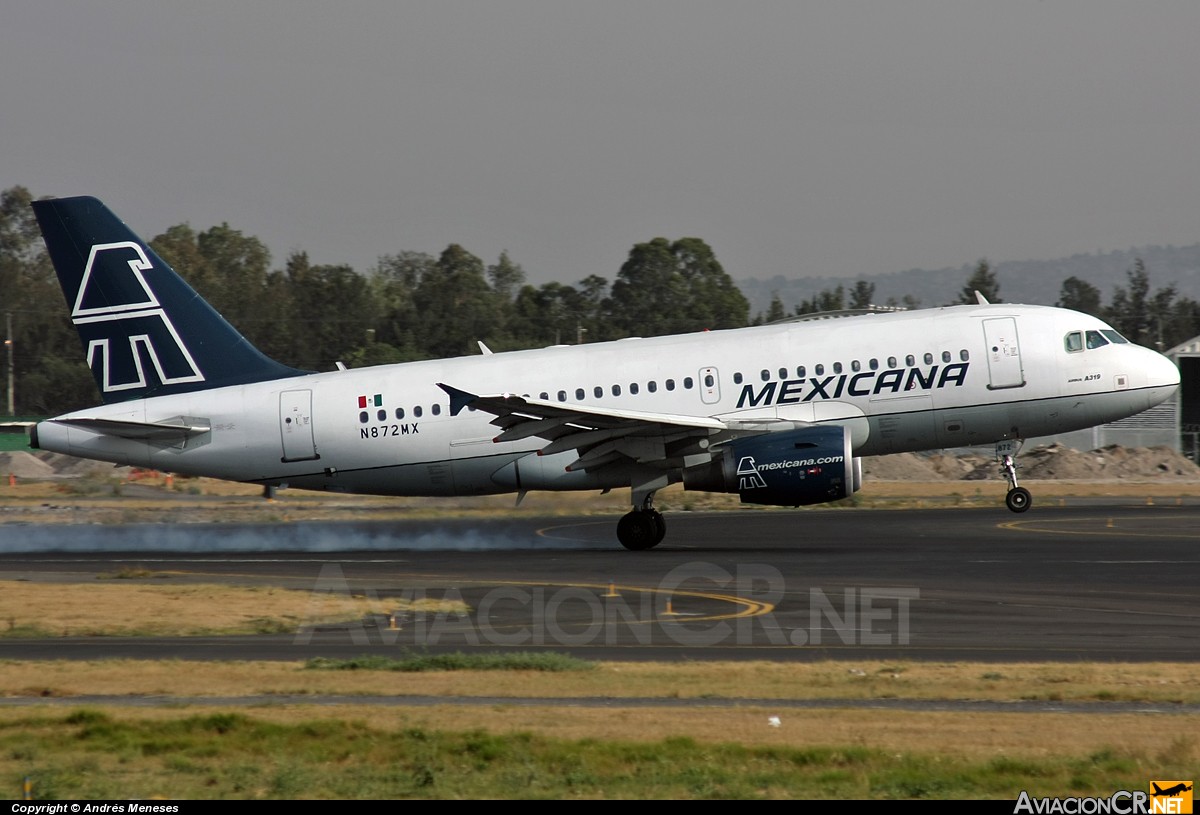 N872MX - Airbus A319-112 - Mexicana