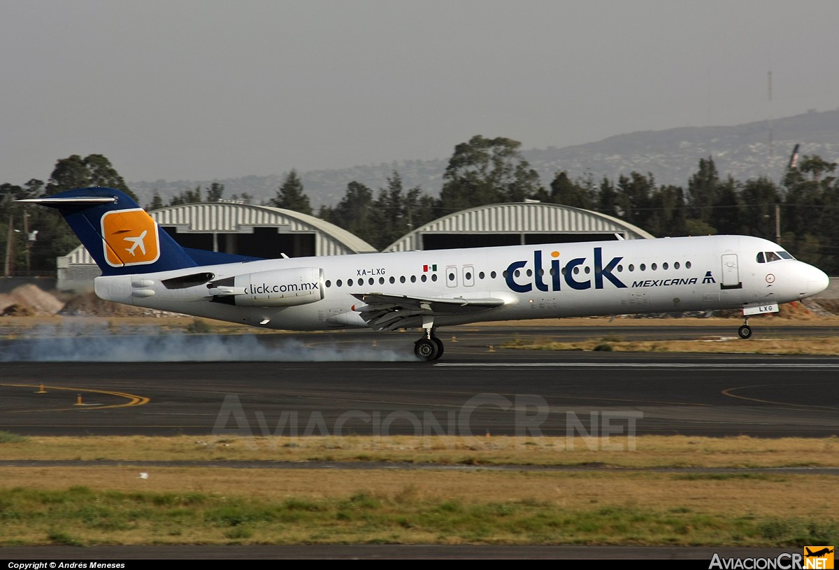 XA-LXG - Fokker F100 - Click de Mexicana