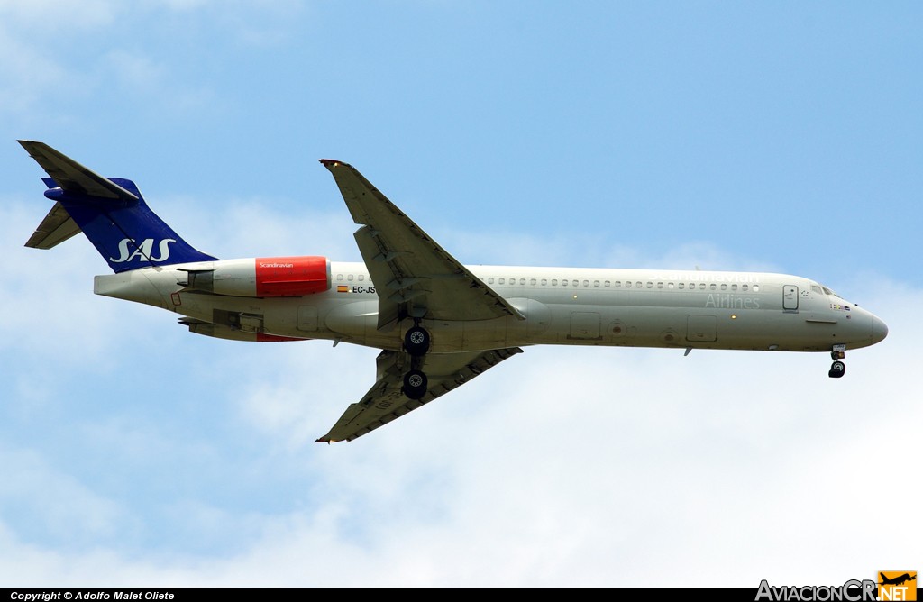 EC-JSU - McDonnell Douglas MD-87 - Scandinavian Airlines - SAS