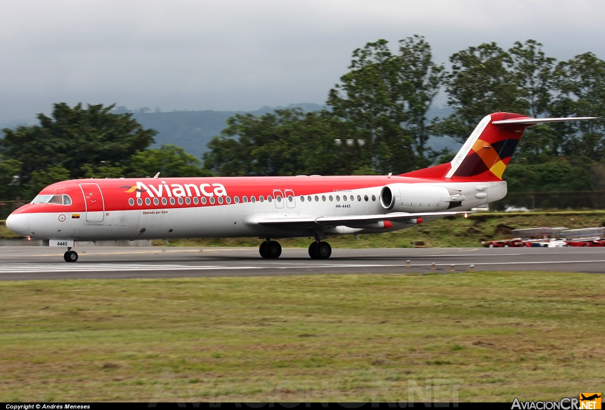 HK-4445 - Fokker 100 - Avianca Colombia