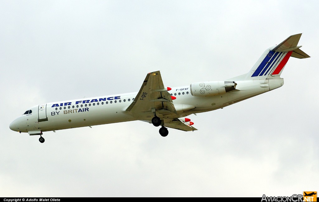 F-GPXF - FOKKER 100 (F28-0-100) - AIR FRANCE BY BRITAIR