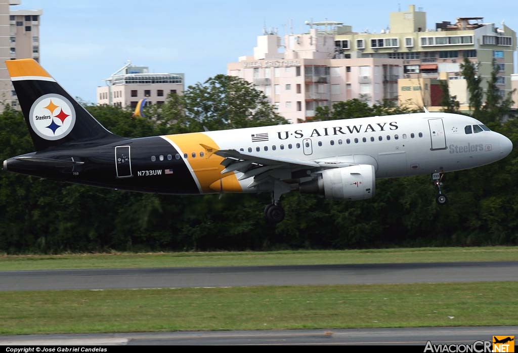 N733UW - Airbus A319-112 - US Airways