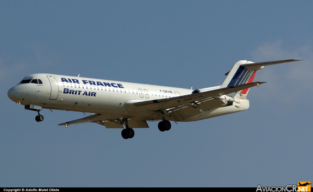 F-GKHE - Fokker 100 - AIR FRANCE BY BRITAIR