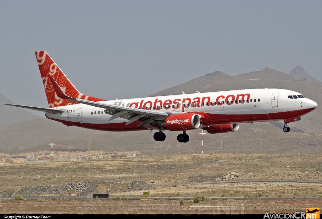 G-SAAW - Boeing 737-8Q8 - Flyglobespan