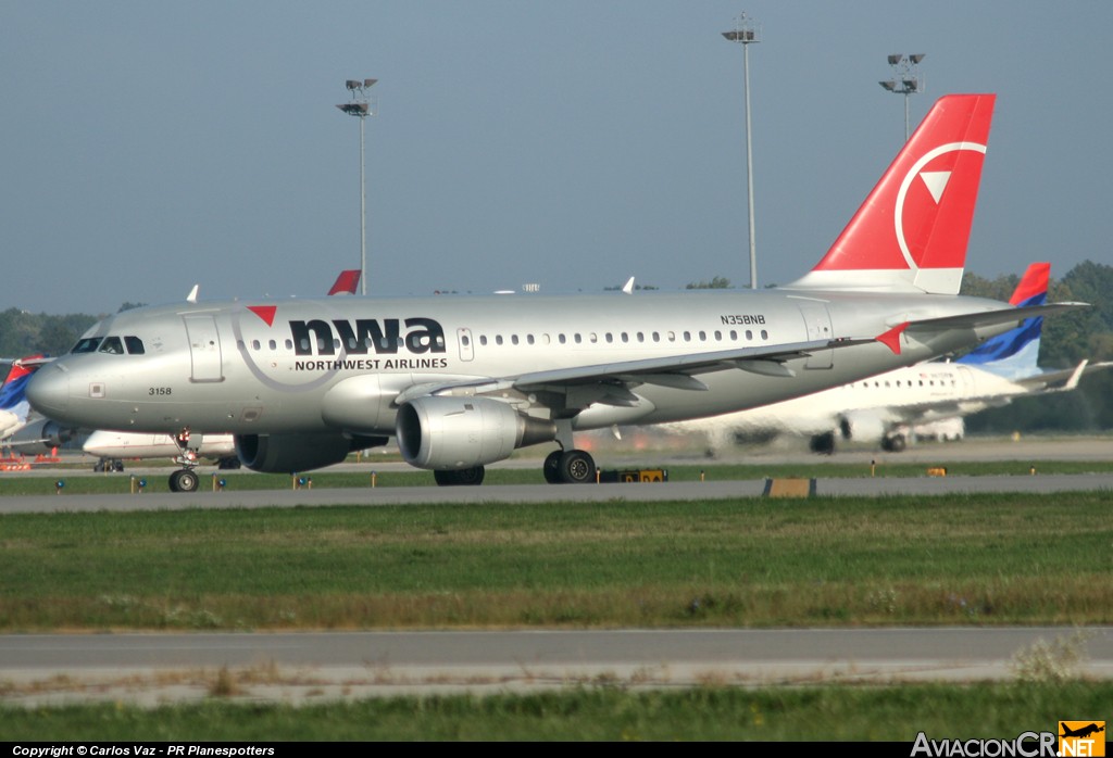 N358NB - Airbus A319-114 - Northwest Airlines