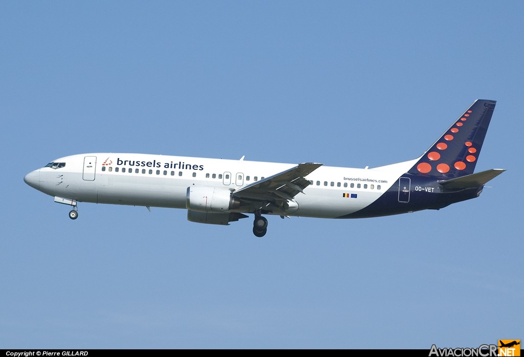 OO-VET - Boeing 737-4Q8 - Brussels airlines