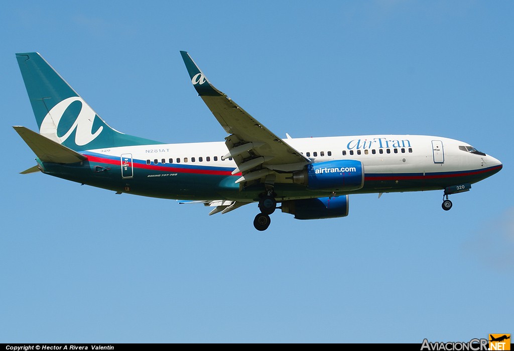 N281AT - Boeing 737-7BD - Air Tran