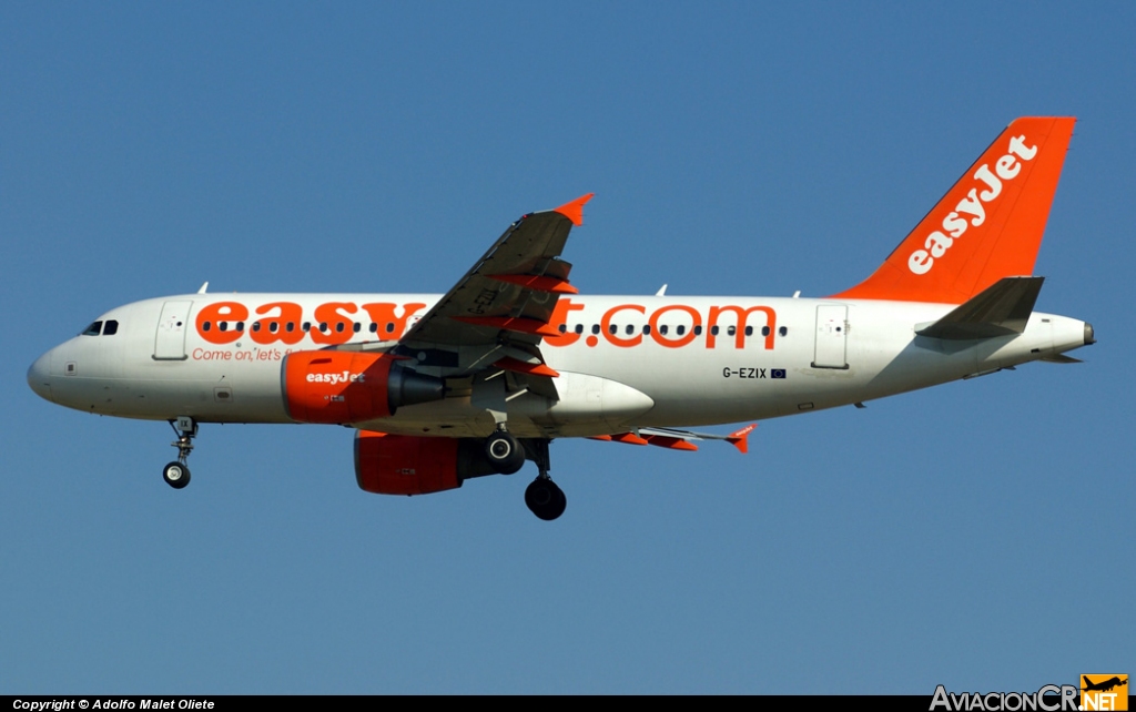 G-EZIX - Airbus A319-111 - EasyJet Airline