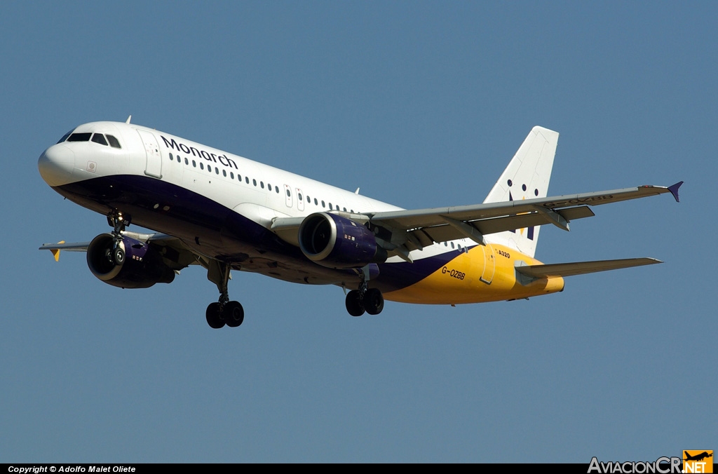 G-OZBB - Airbus A320-212 - Monarch Airlines