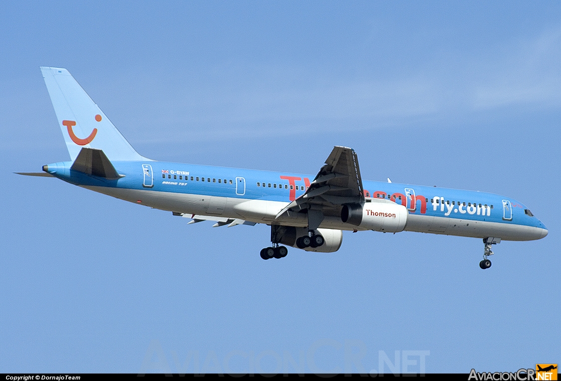 G-BYAW - Boeing 757-204 - Thomsonfly (Britannia Airways)