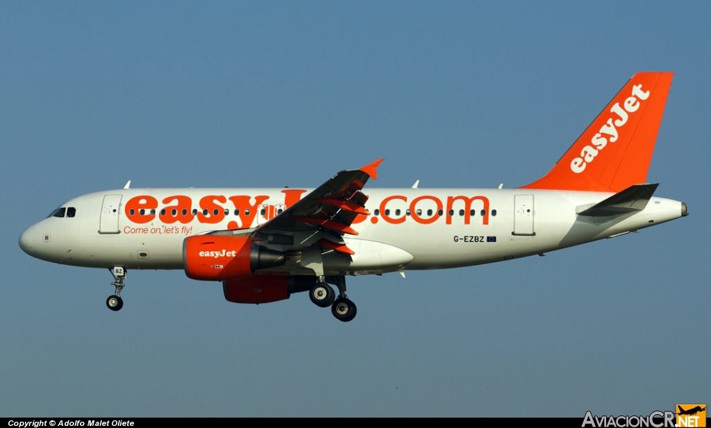 G-EZBZ - Airbus A319-111 - EasyJet Airline