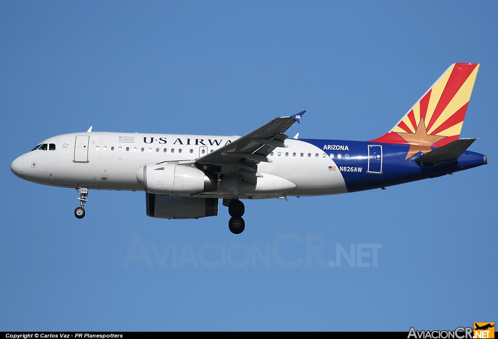 N826AW - Airbus A319-132 - US Airways