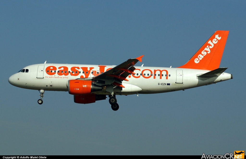 G-EZII - Airbus A319-111 - EasyJet Airline