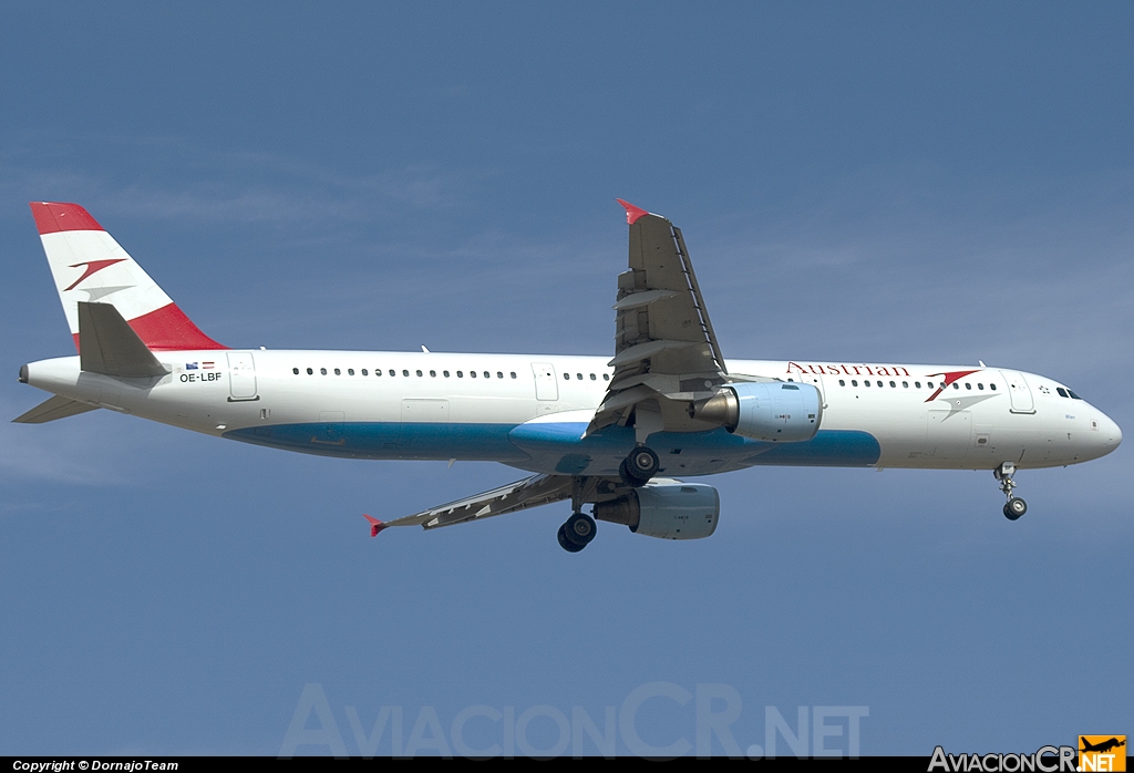OE-LBF - Airbus A321-211 - Austrian Airlines