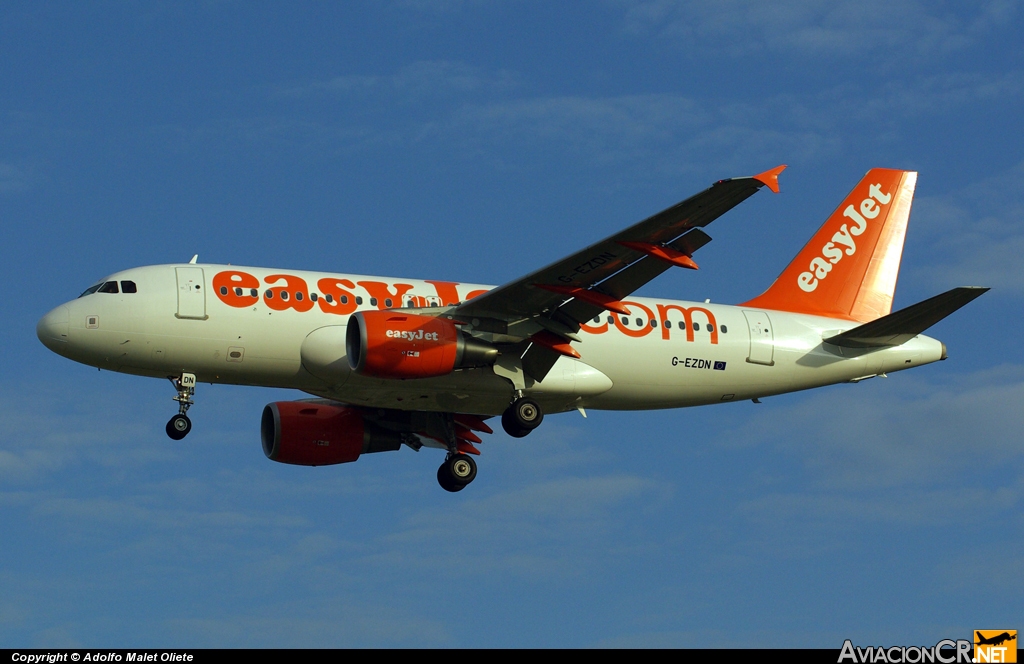 G-EZDN - Airbus A319-111 - EasyJet Airline