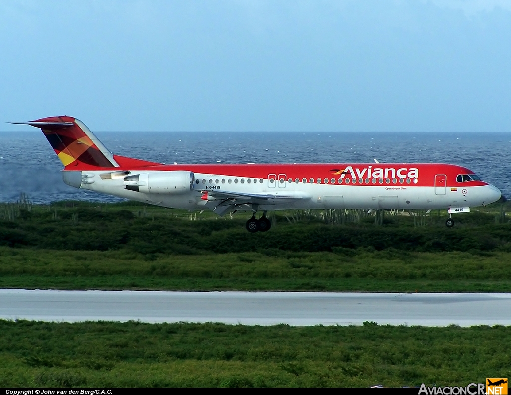 HK-4419 - Fokker 100 - Avianca Colombia